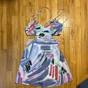 multicolor mini dress